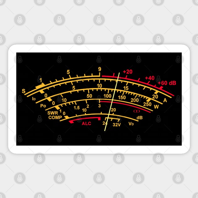 S Meter - dB high frequency field strength Magnet by amarth-drawing